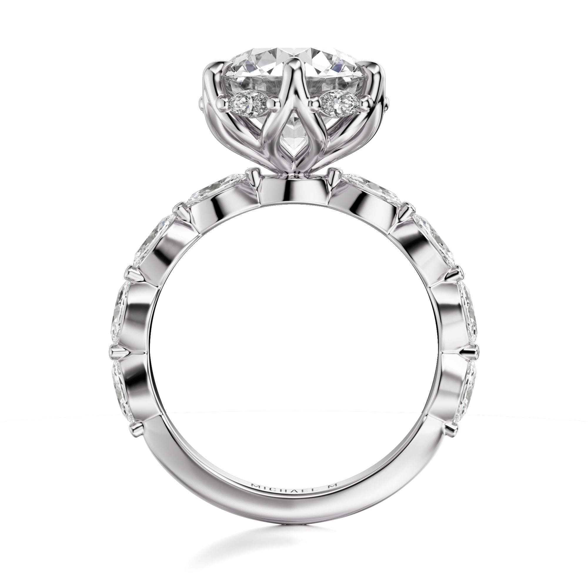 MICHAEL M Engagement Rings Bouquet R856 Round