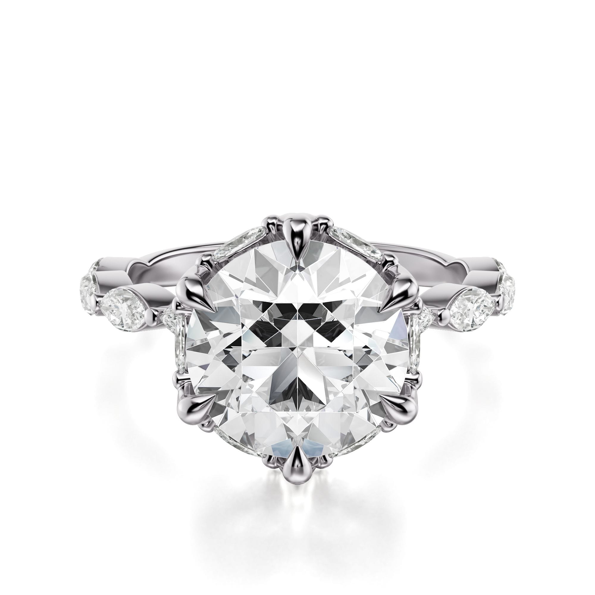 MICHAEL M Engagement Rings Bouquet R856 Round