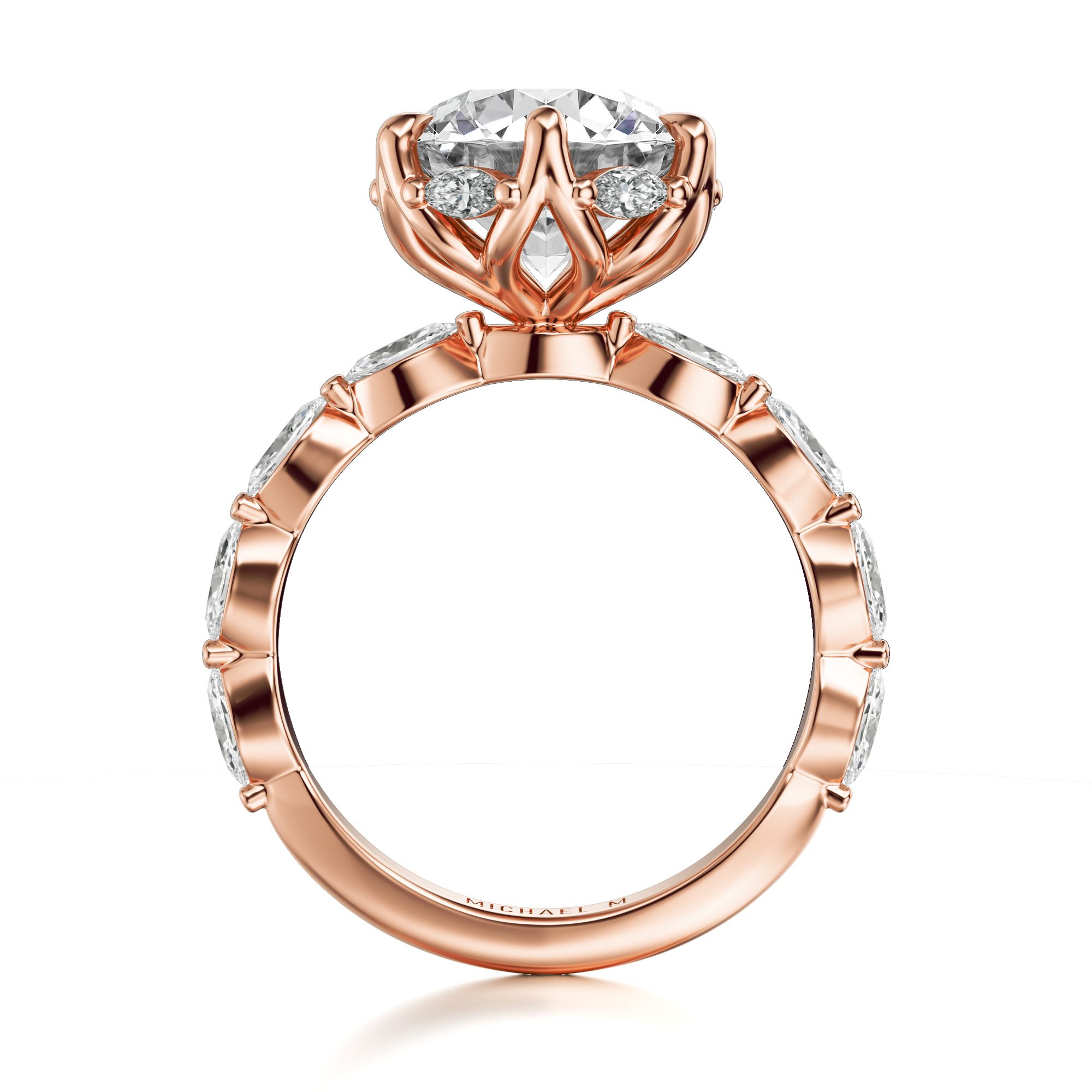 MICHAEL M Engagement Rings Bouquet R856 Round