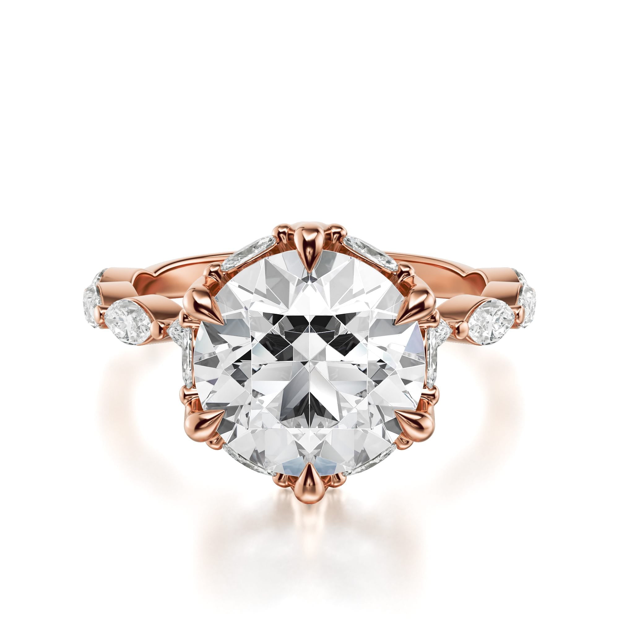 MICHAEL M Engagement Rings Bouquet R856 Round