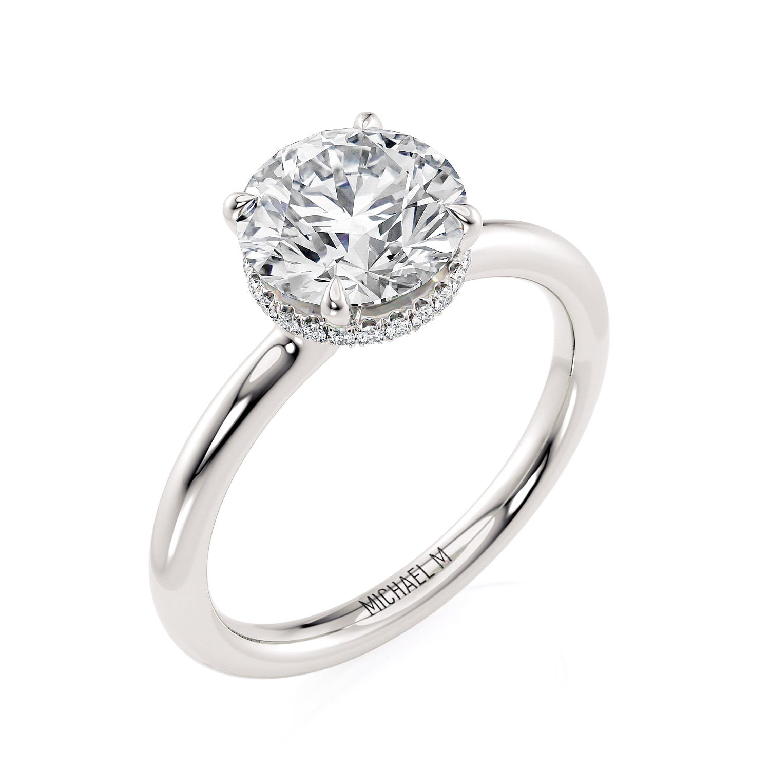 MICHAEL M Engagement Rings CROWN R750-2 Round-Cut Diamond Solitaire