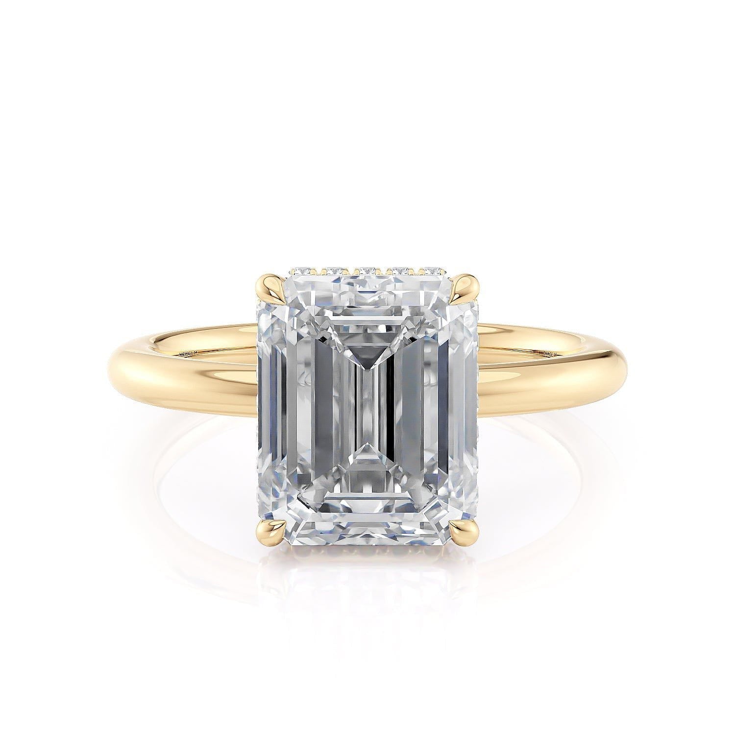 MICHAEL M Engagement Rings CROWN R750-3EM Emerald-Cut Diamond Solitaire