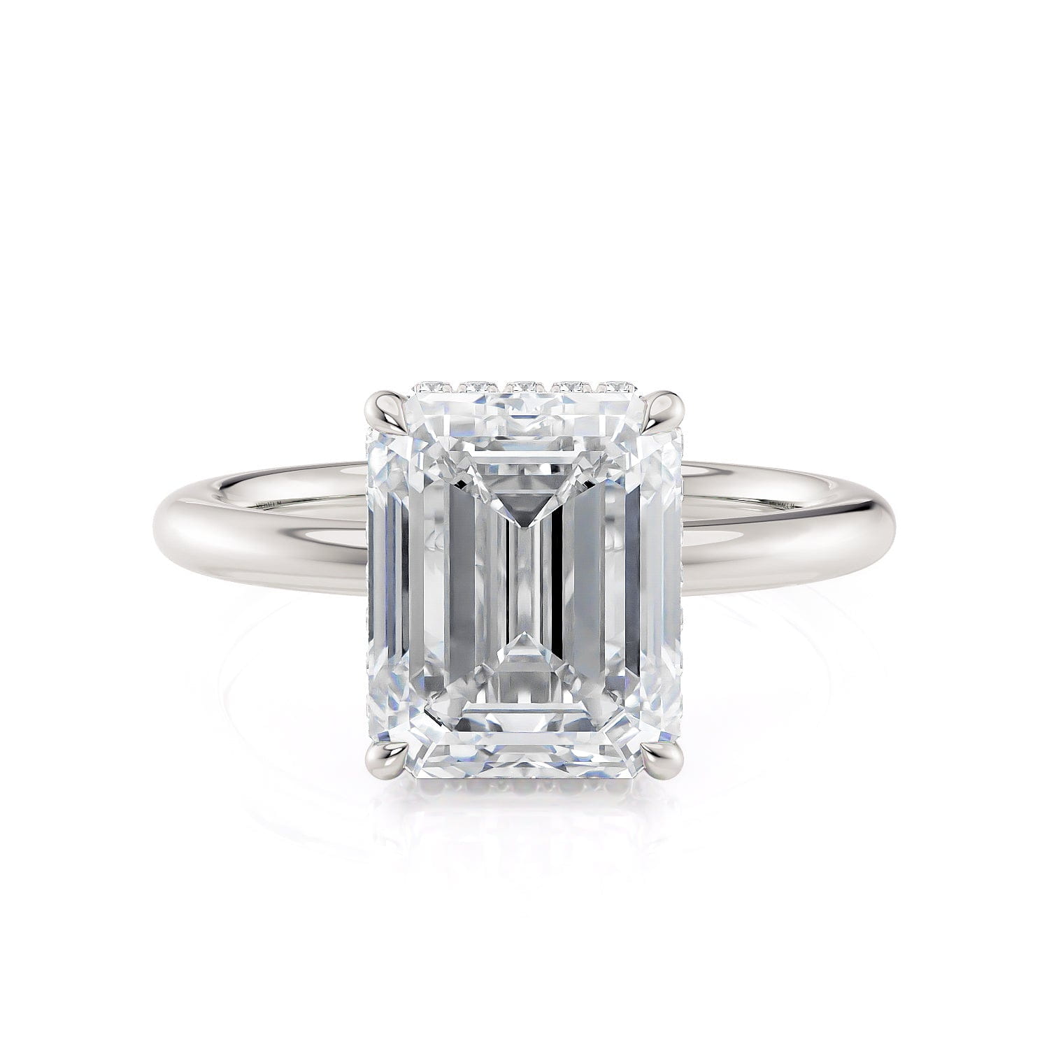 MICHAEL M Engagement Rings CROWN R750-3EM Emerald-Cut Diamond Solitaire