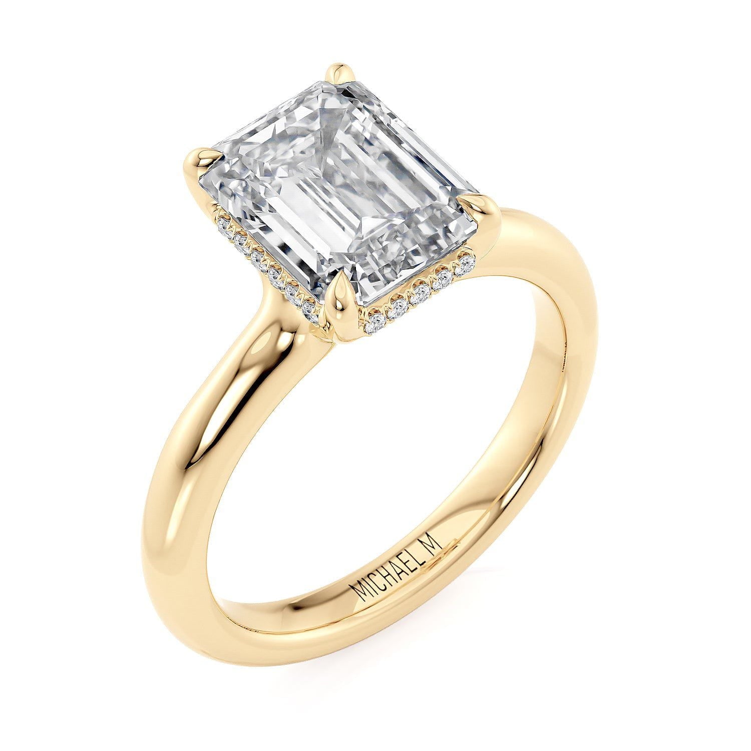 MICHAEL M Engagement Rings Crown R812-3 Emerald