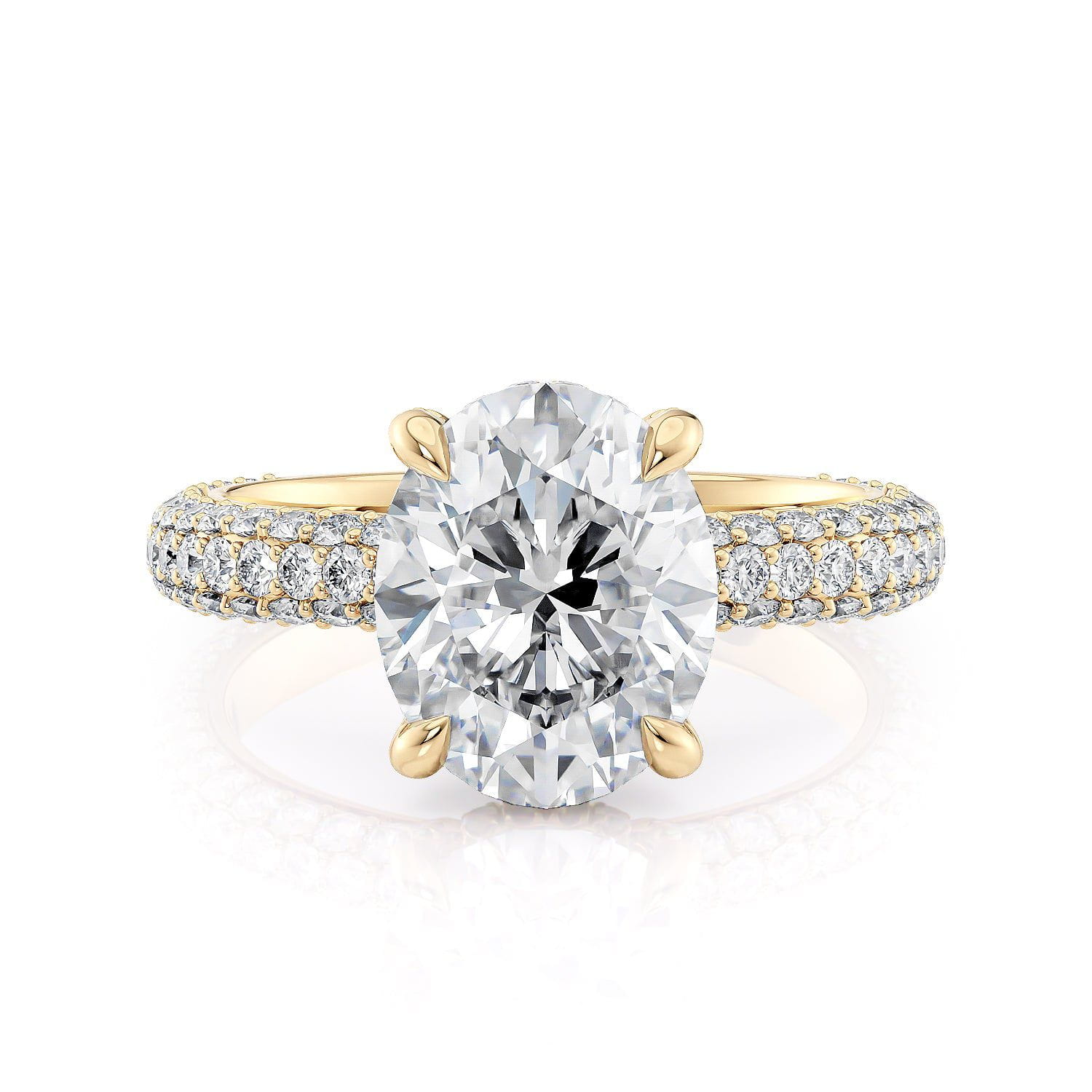 MICHAEL M Engagement Rings Crown R812PV-3 Oval