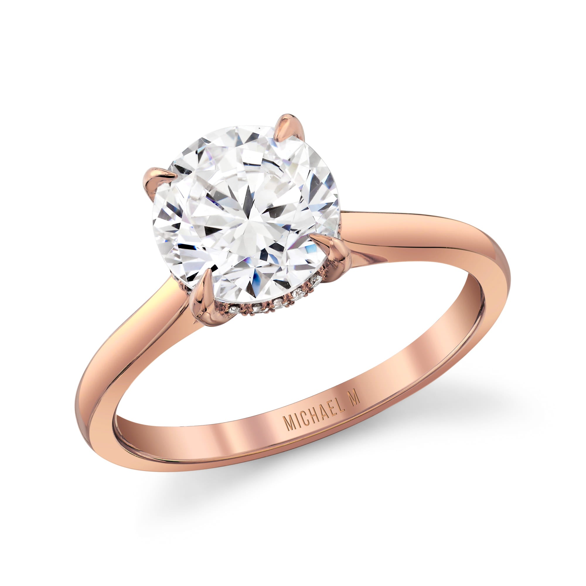 MICHAEL M Engagement Rings Crown R826-2 Round