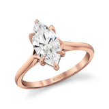 MICHAEL M Engagement Rings Crown R828-2 Marquise