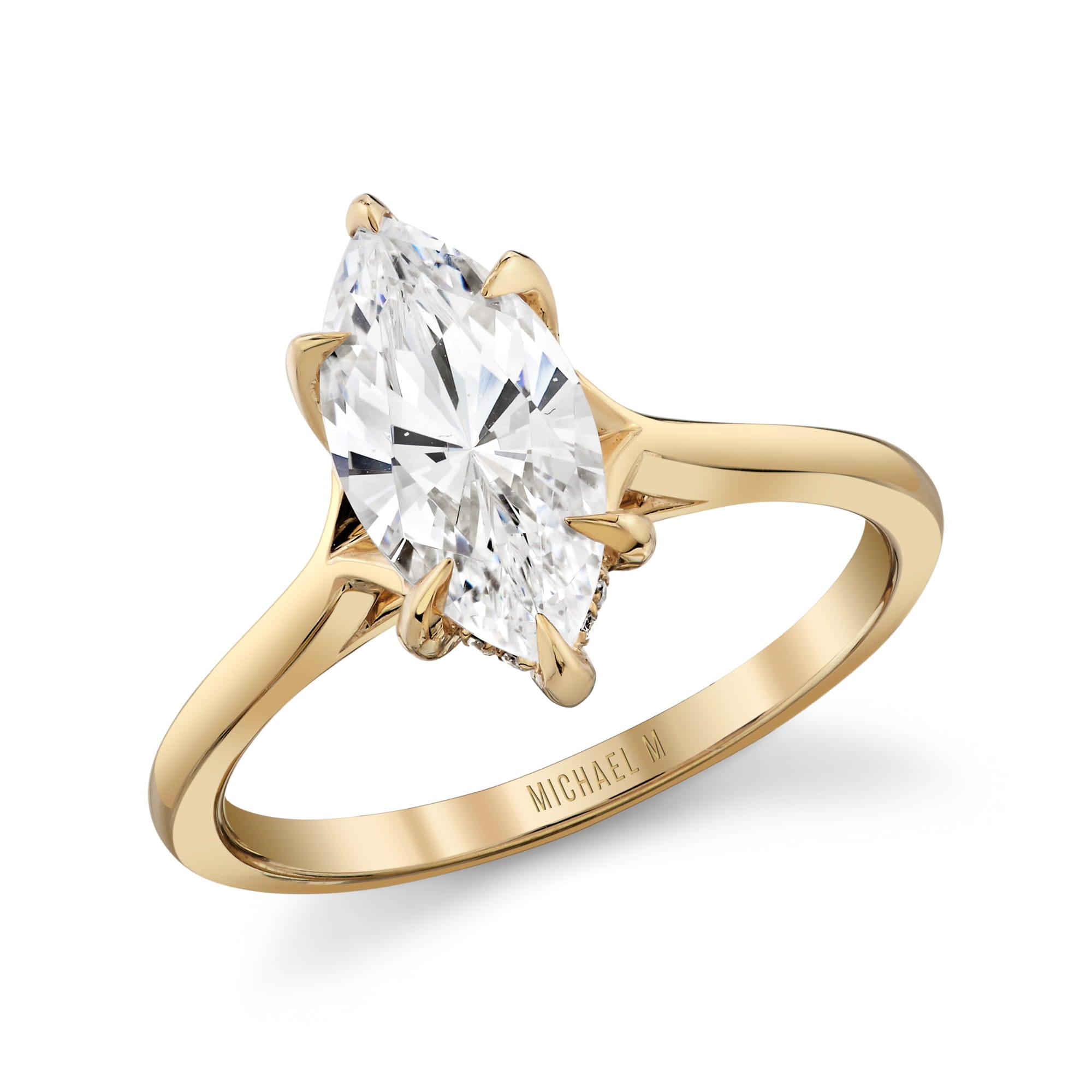 MICHAEL M Engagement Rings Crown R828-2 Marquise