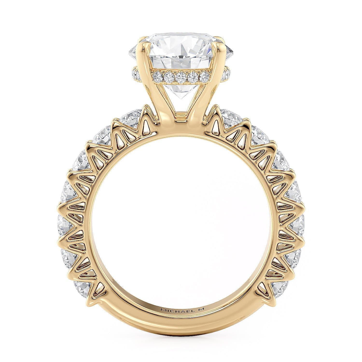MICHAEL M Engagement Rings Icons - Meksian Round Hidden Halo