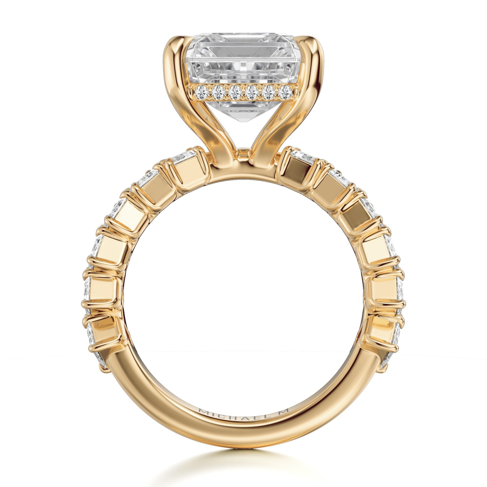 MICHAEL M Engagement Rings Icons - Montage Emerald Hidden Halo