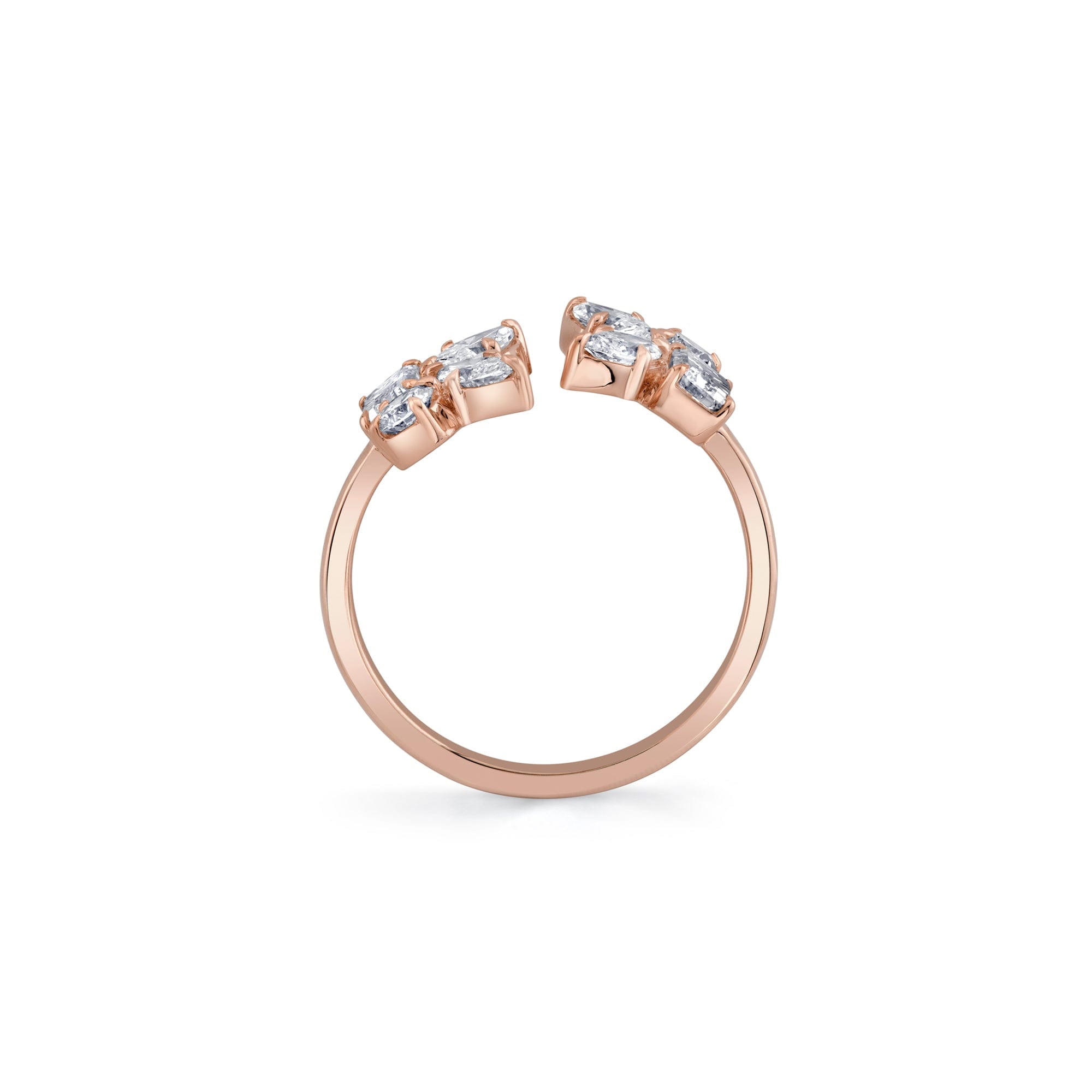 MICHAEL M Engagement Rings Montage Cluster Bypass Ring