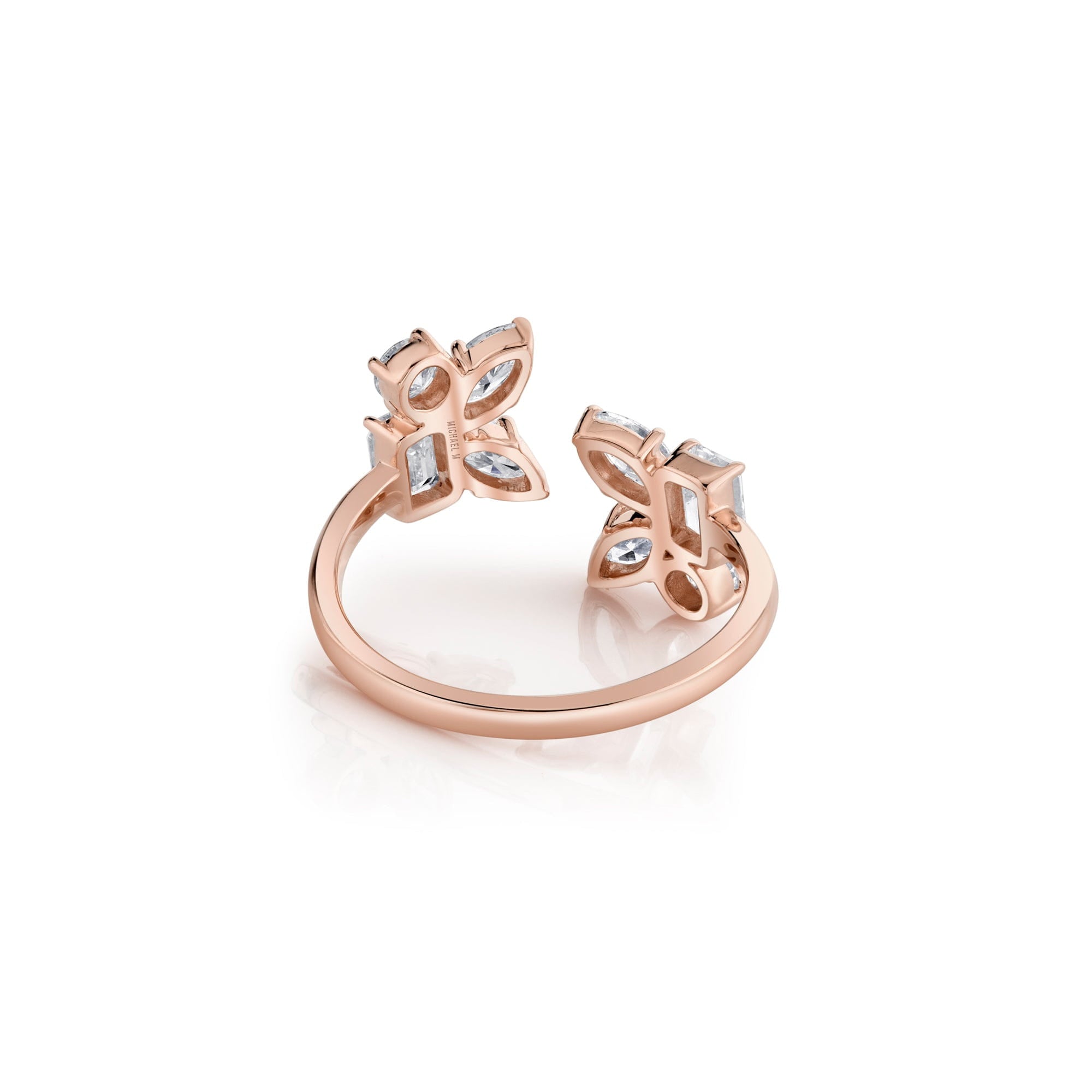 MICHAEL M Engagement Rings Montage Cluster Bypass Ring