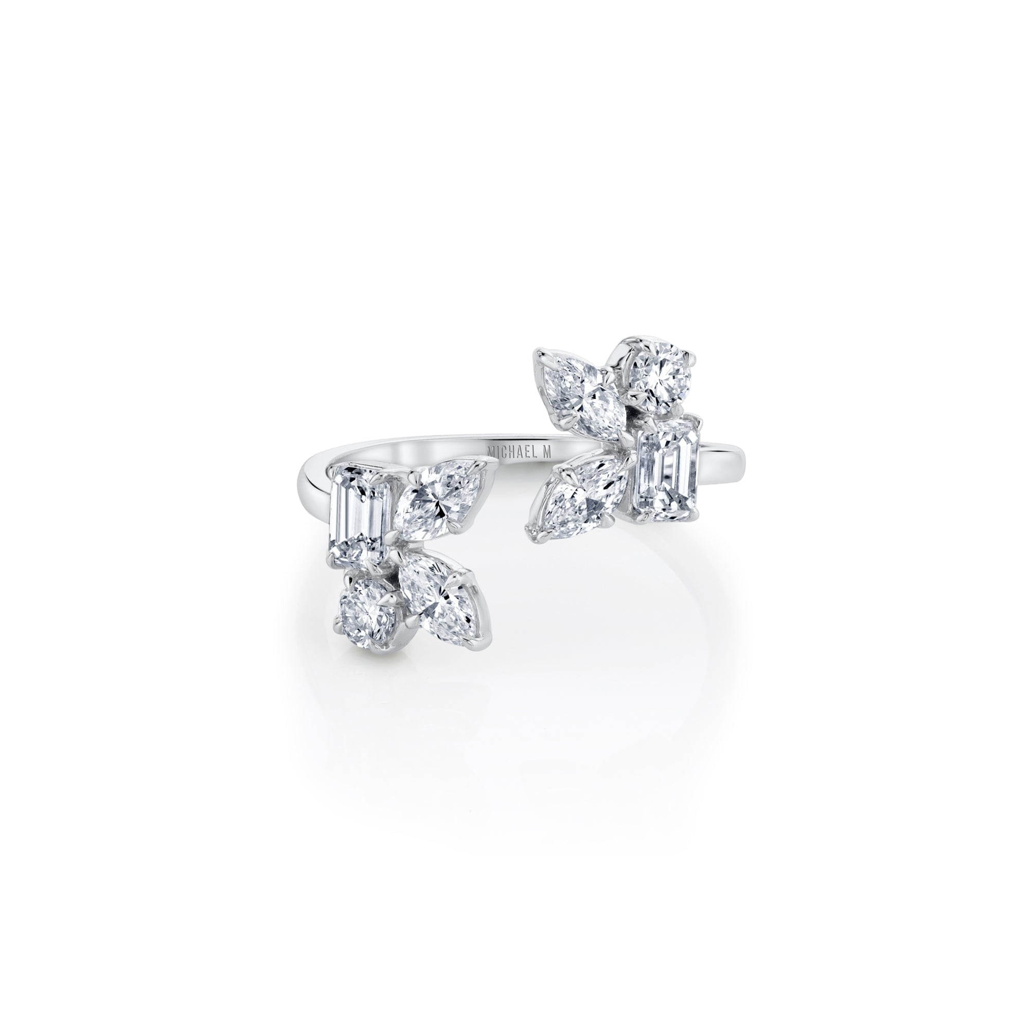 MICHAEL M Engagement Rings Montage Cluster Bypass Ring
