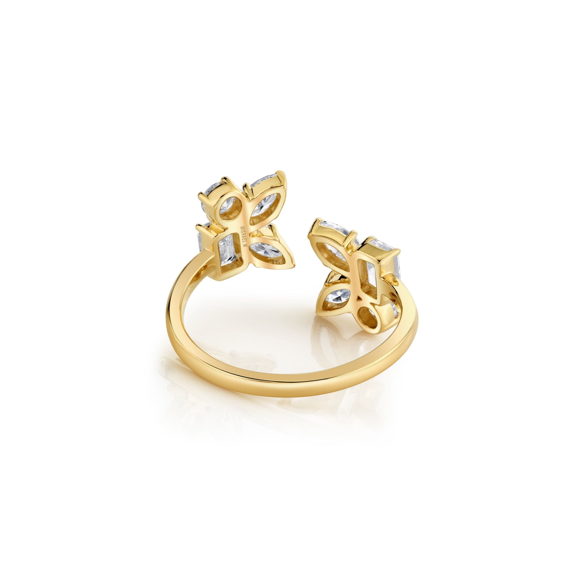 MICHAEL M Engagement Rings Montage Cluster Bypass Ring