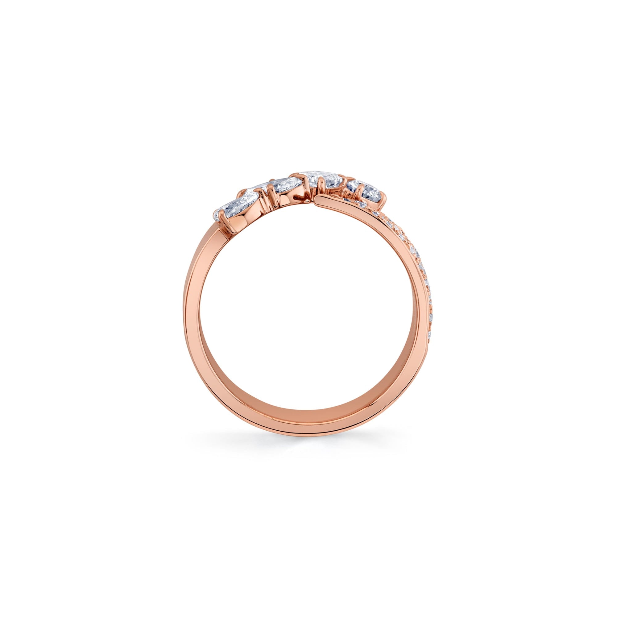 MICHAEL M Engagement Rings Montage Diamond Split Band With Pave