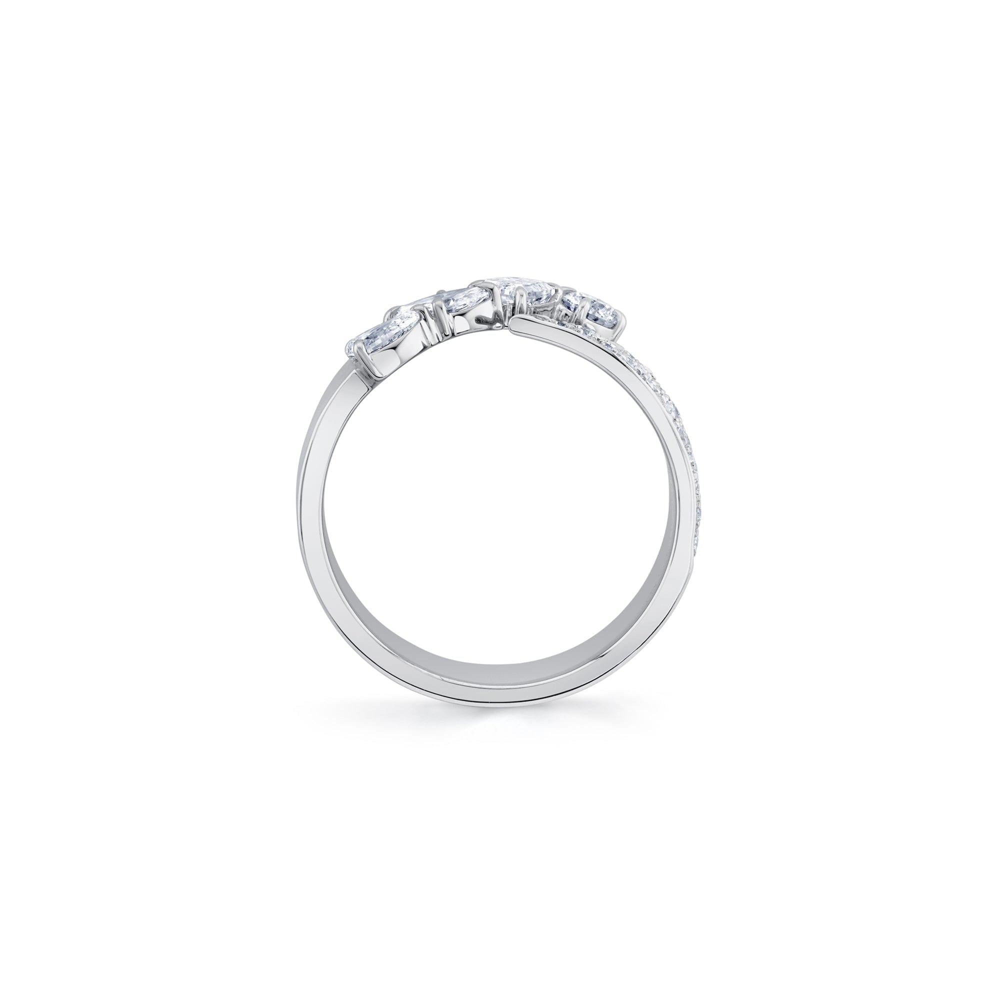 MICHAEL M Engagement Rings Montage Diamond Split Band With Pave