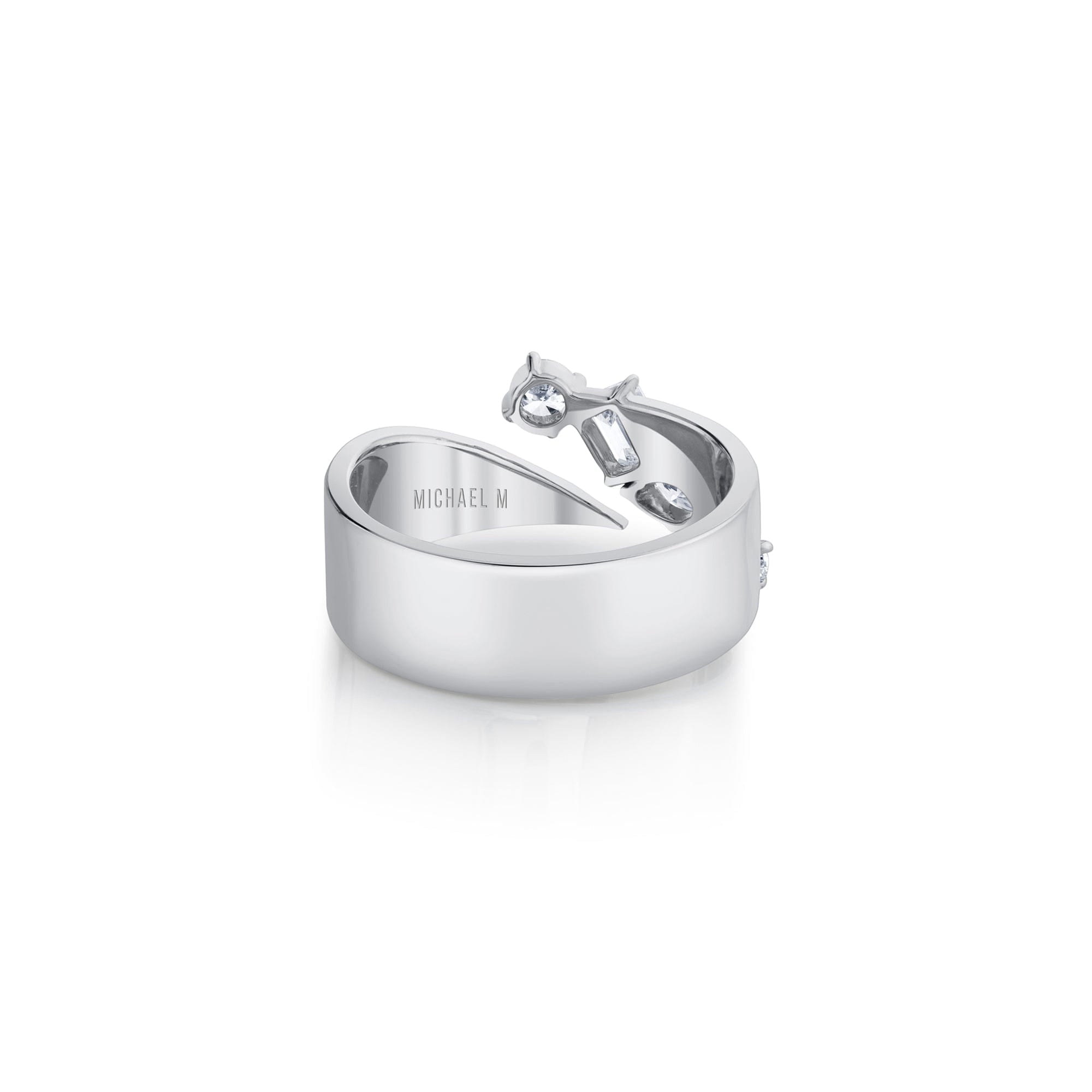 MICHAEL M Engagement Rings Montage Diamond Split Band With Pave