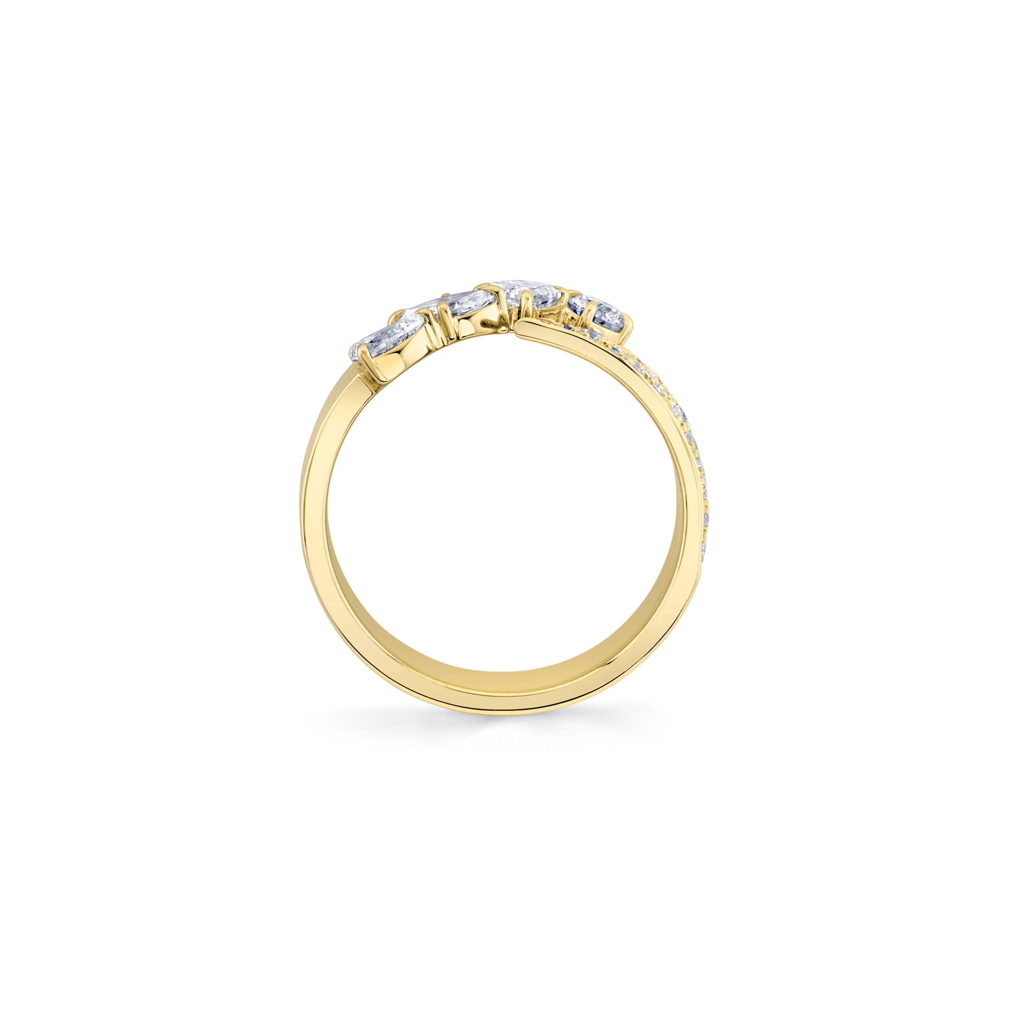 MICHAEL M Engagement Rings Montage Diamond Split Band With Pave