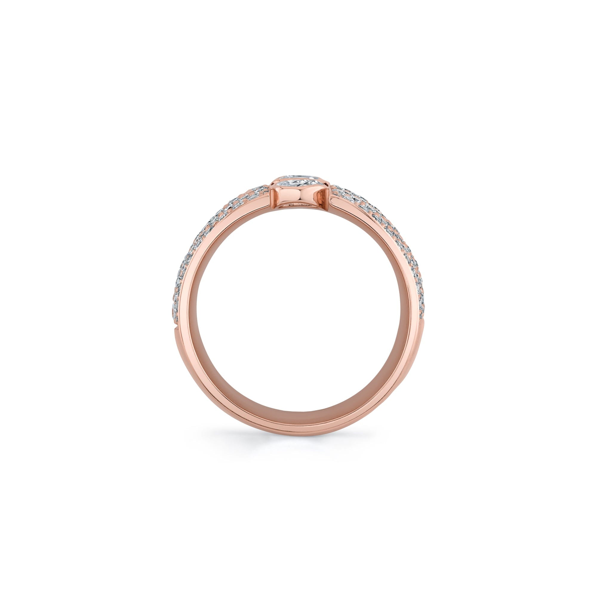 MICHAEL M Engagement Rings Montage Pave Cigar Band
