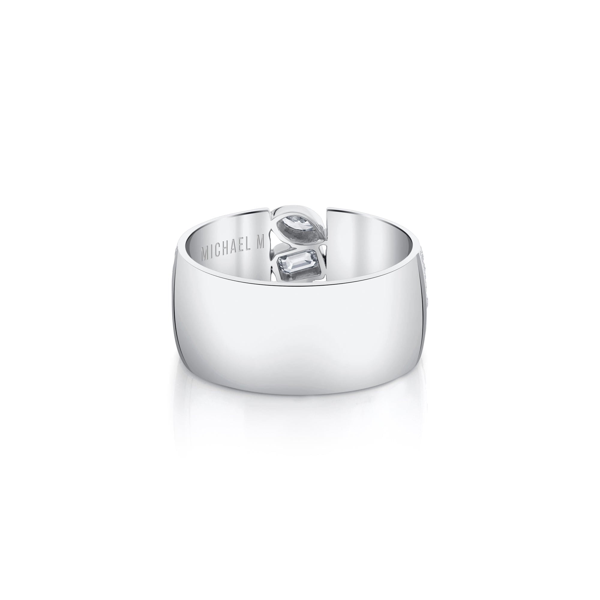 MICHAEL M Engagement Rings Montage Pave Cigar Band