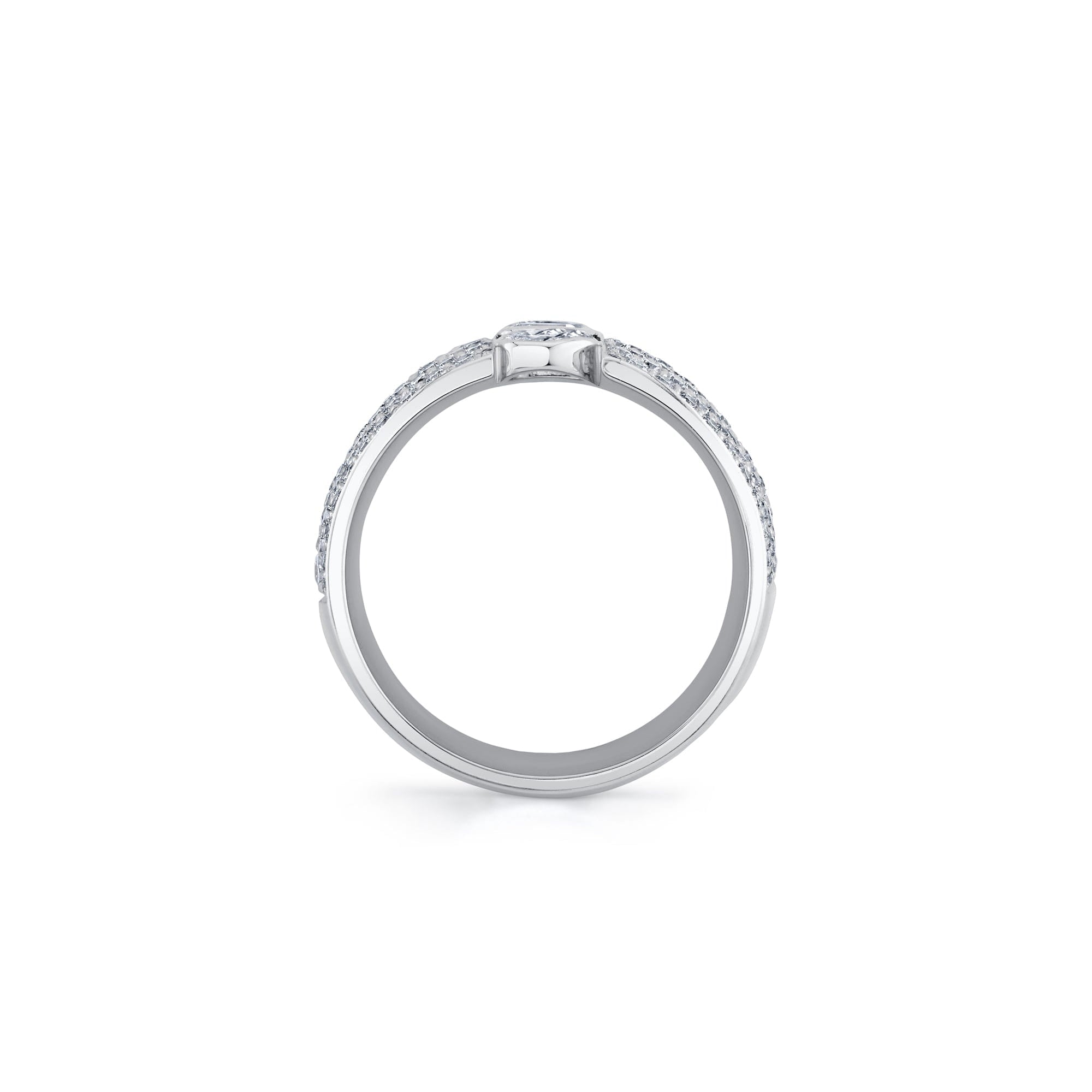MICHAEL M Engagement Rings Montage Pave Cigar Band