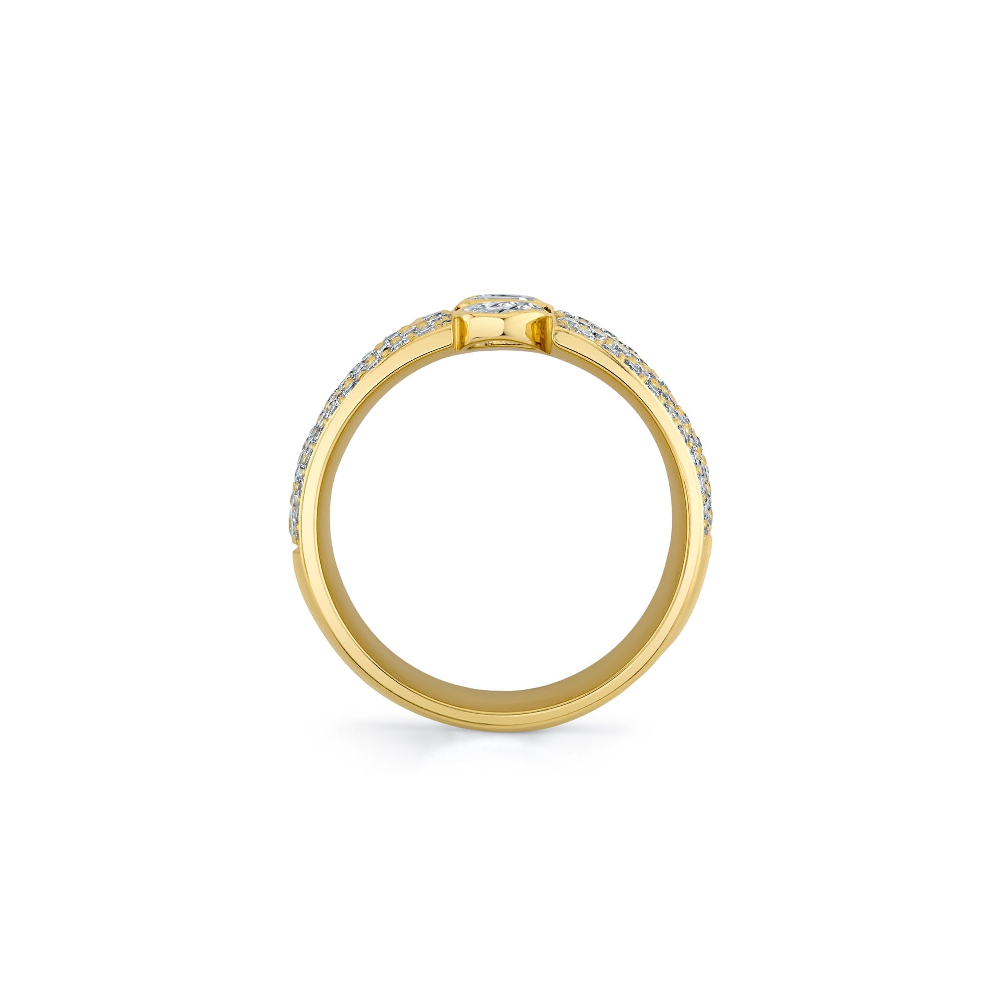 MICHAEL M Engagement Rings Montage Pave Cigar Band