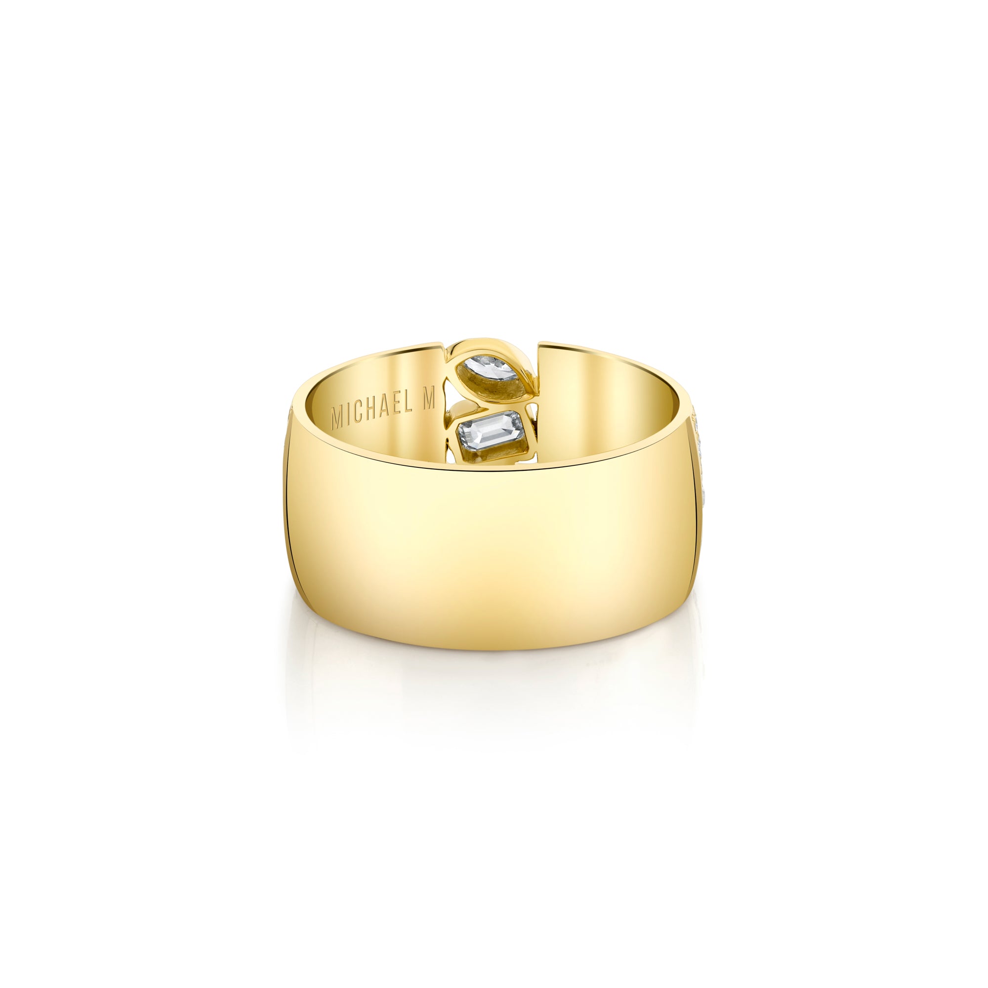 MICHAEL M Engagement Rings Montage Pave Cigar Band