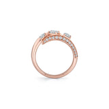 MICHAEL M Engagement Rings Montage Pave Knife Edge Bypass Ring