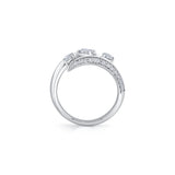 MICHAEL M Engagement Rings Montage Pave Knife Edge Bypass Ring
