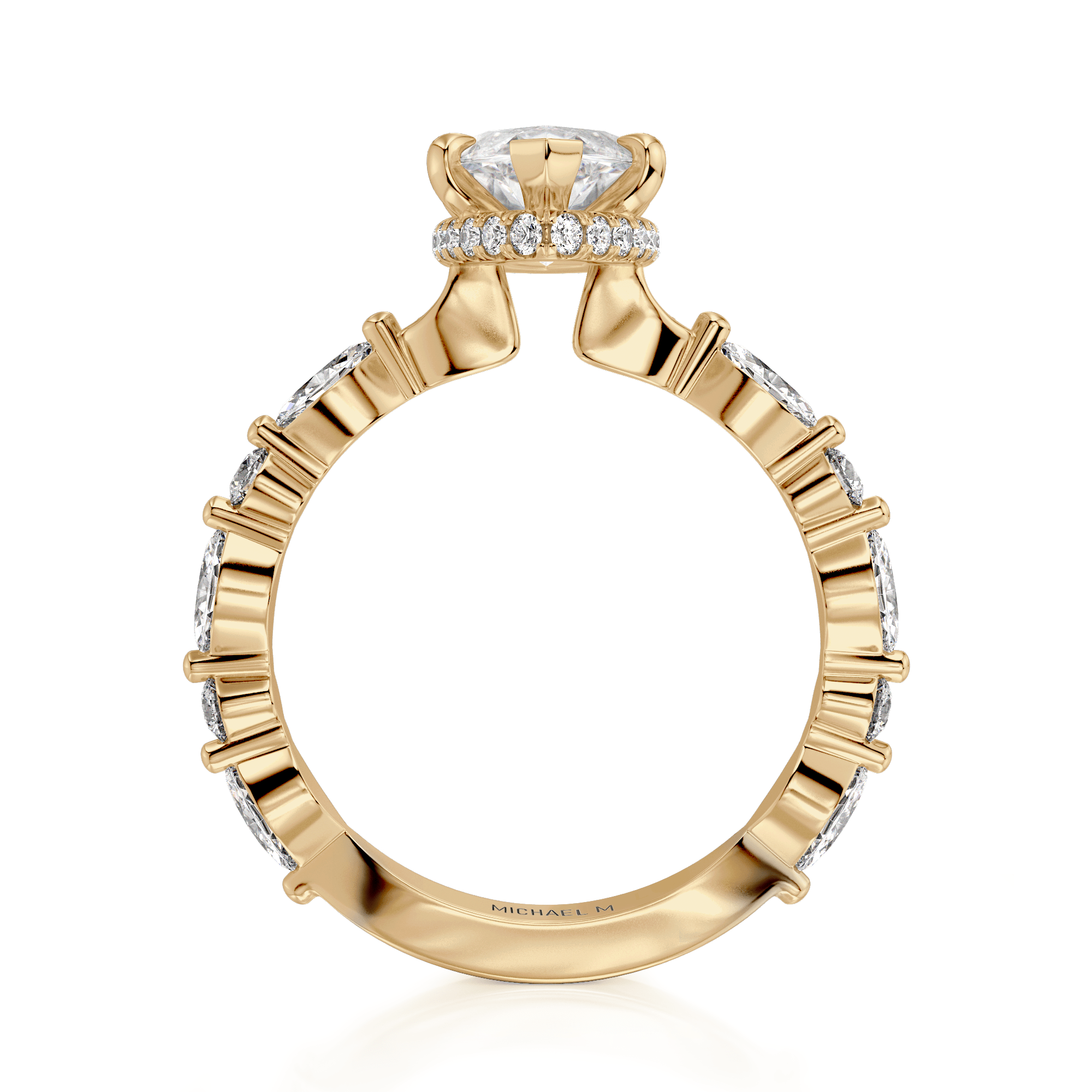 MICHAEL M Engagement Rings Montage R802-3 Marquise