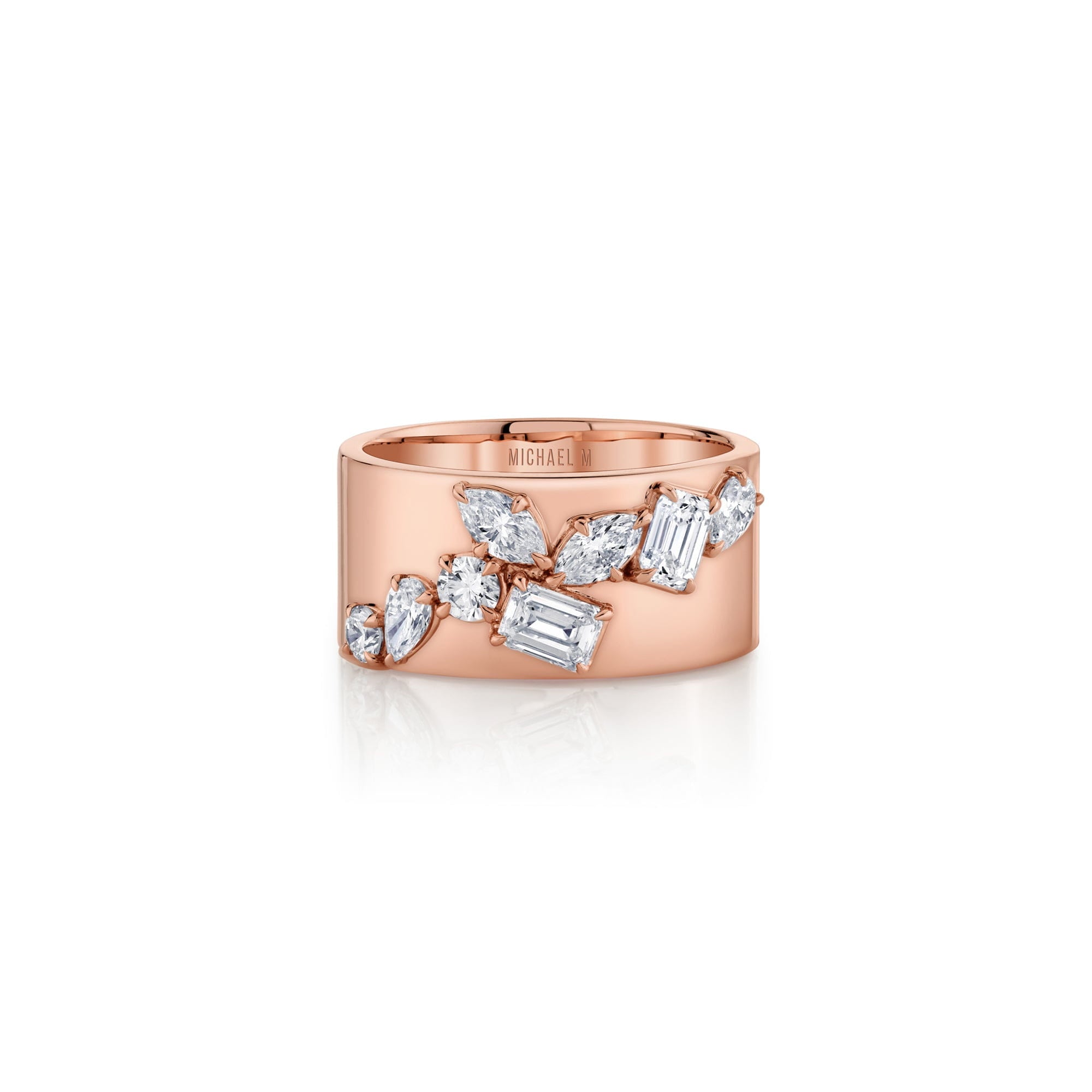 MICHAEL M Engagement Rings Montage Wide Cluster Band