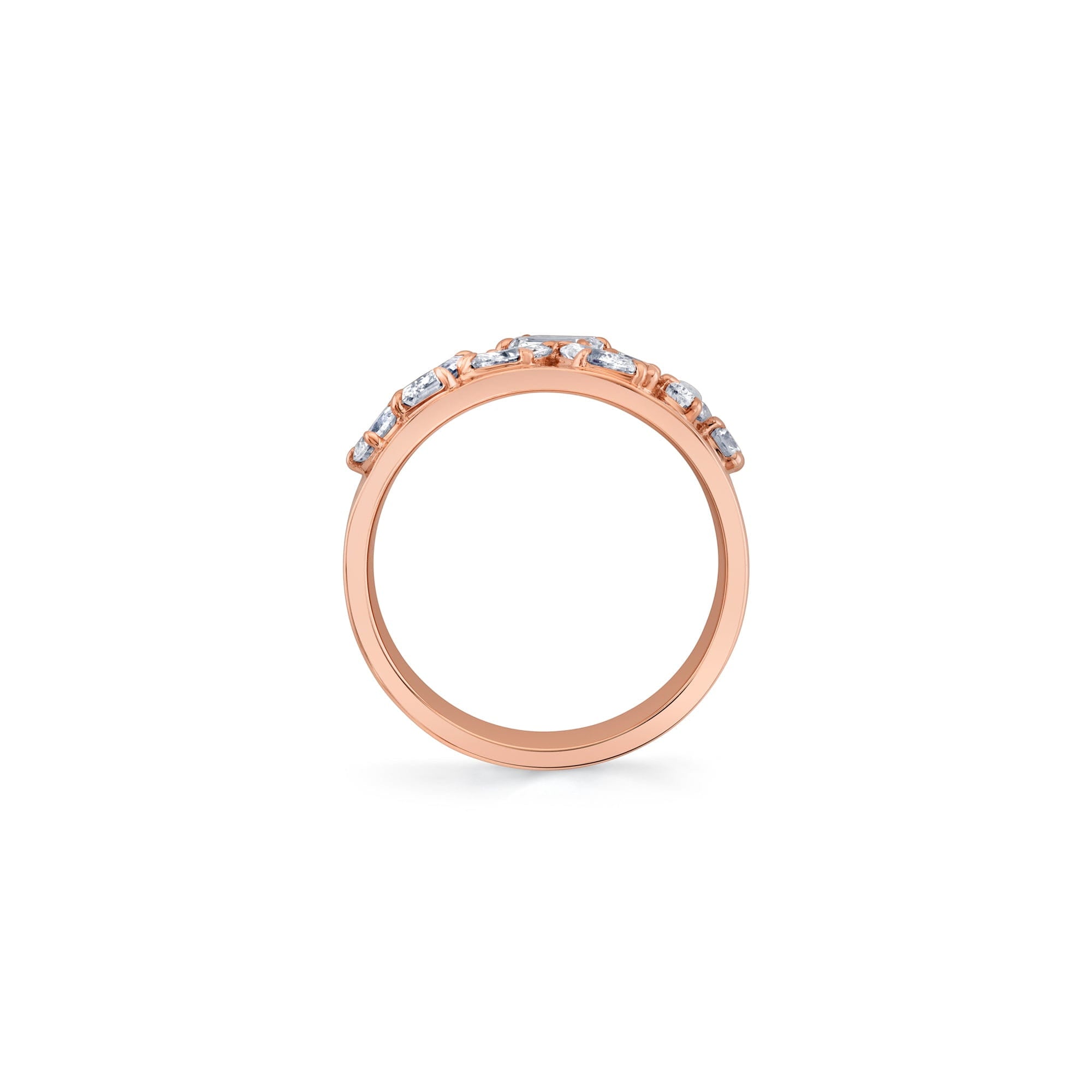 MICHAEL M Engagement Rings Montage Wide Cluster Band