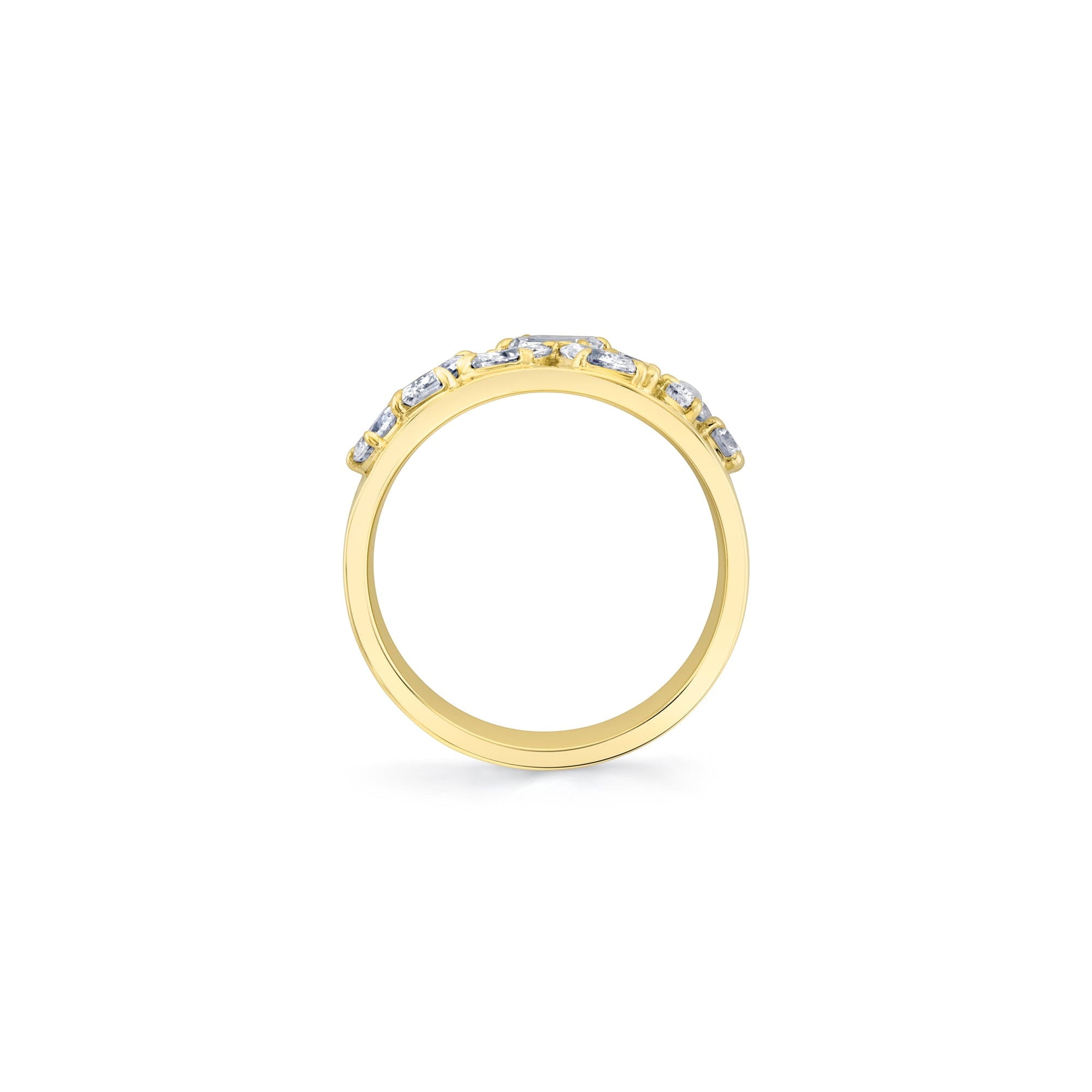 MICHAEL M Engagement Rings Montage Wide Cluster Band
