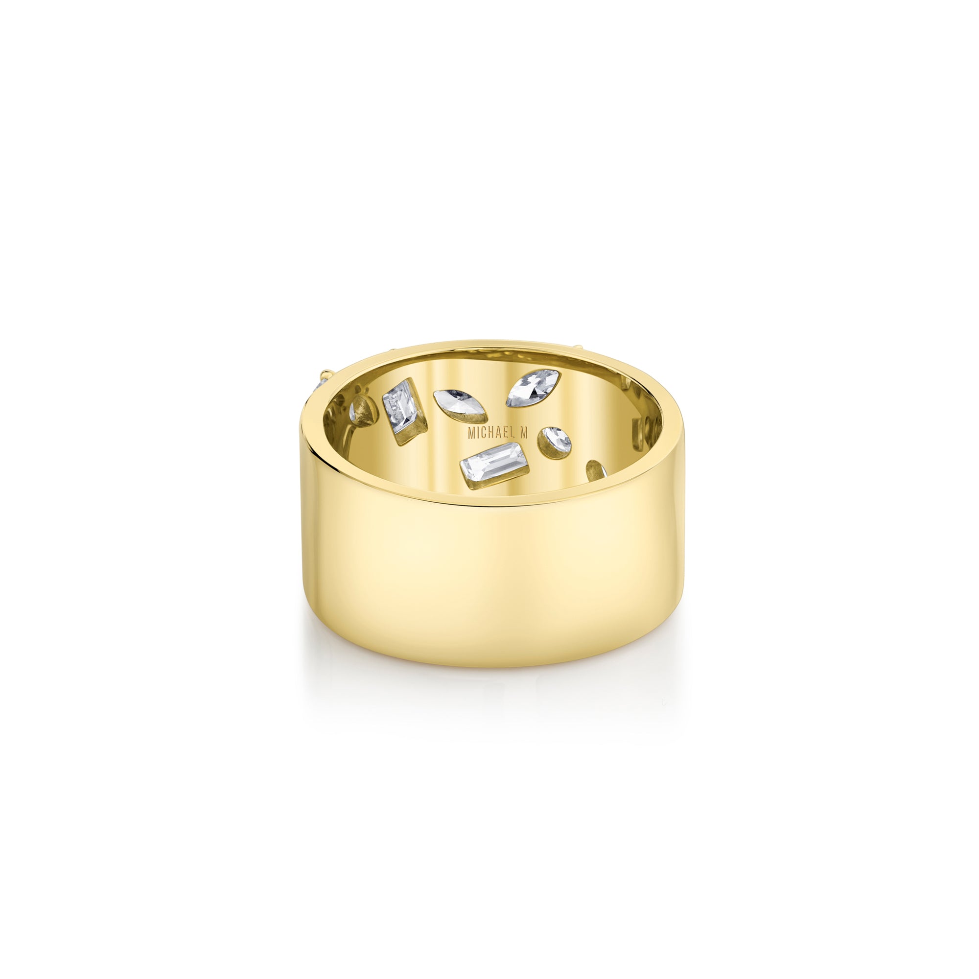 MICHAEL M Engagement Rings Montage Wide Cluster Band