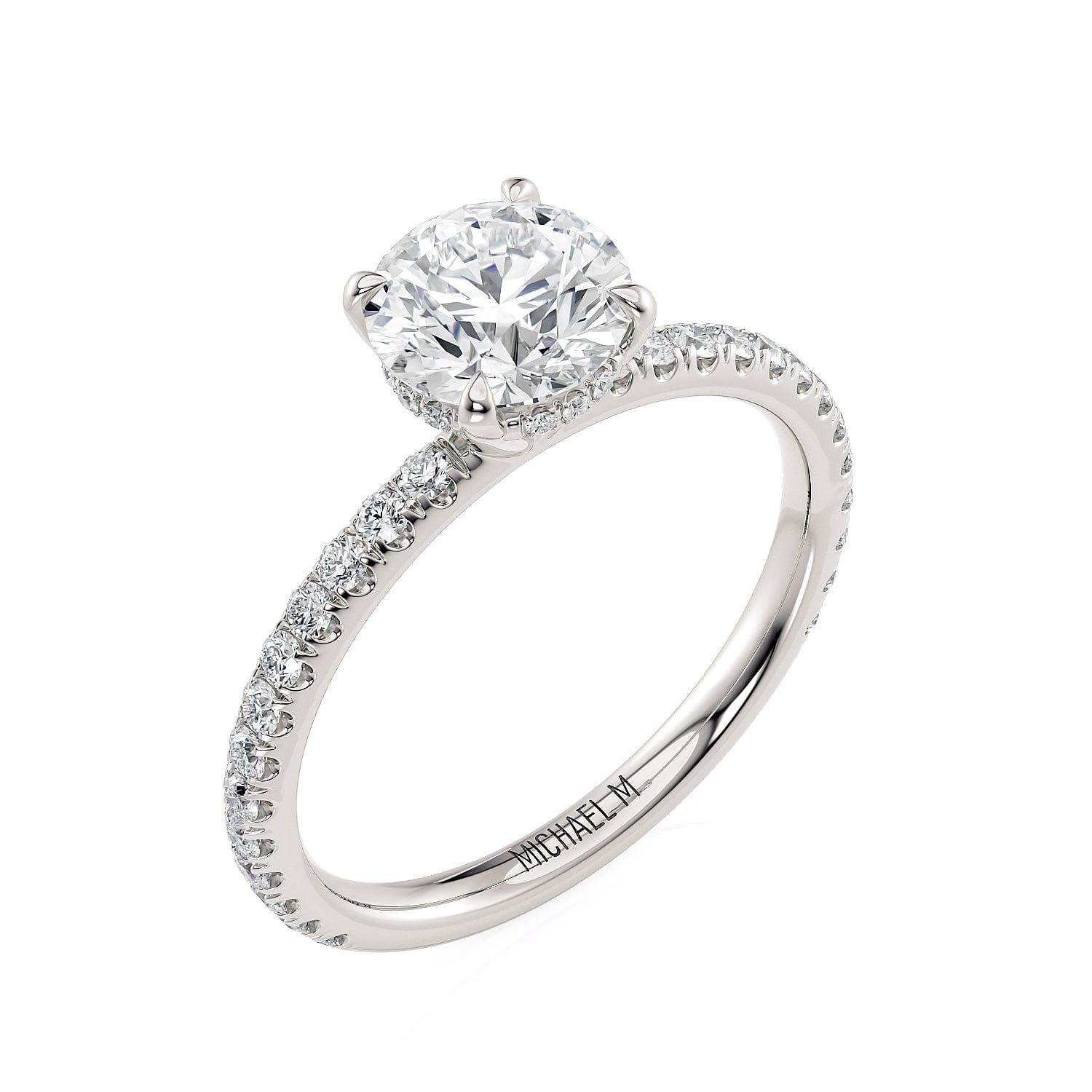 MICHAEL M Engagement Rings Platinum Crown R706-1 Round R706-1P