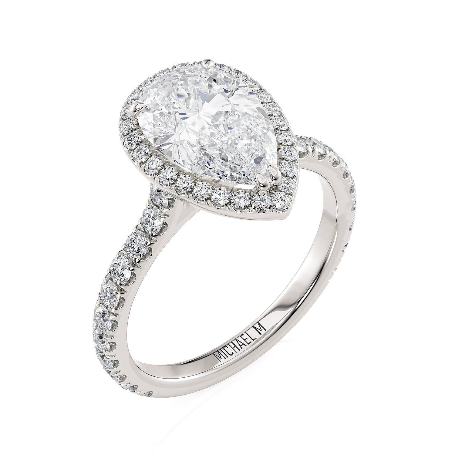 MICHAEL M Engagement Rings Platinum Europa R320S-2PR R320S-2PR-PT