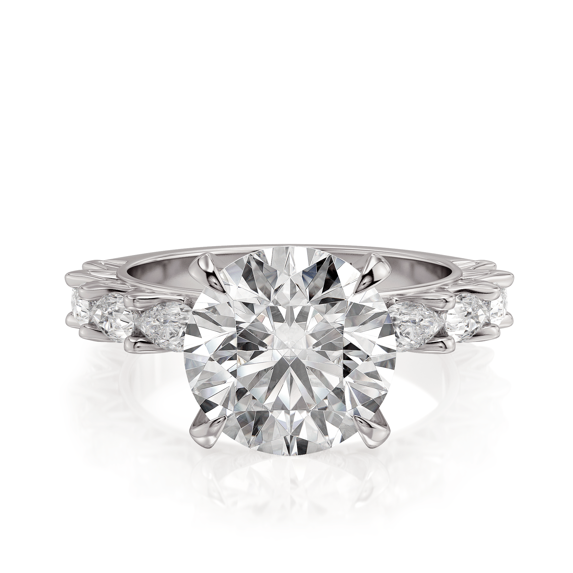 MICHAEL M Engagement Rings Platinum Meksian R905-3 Round