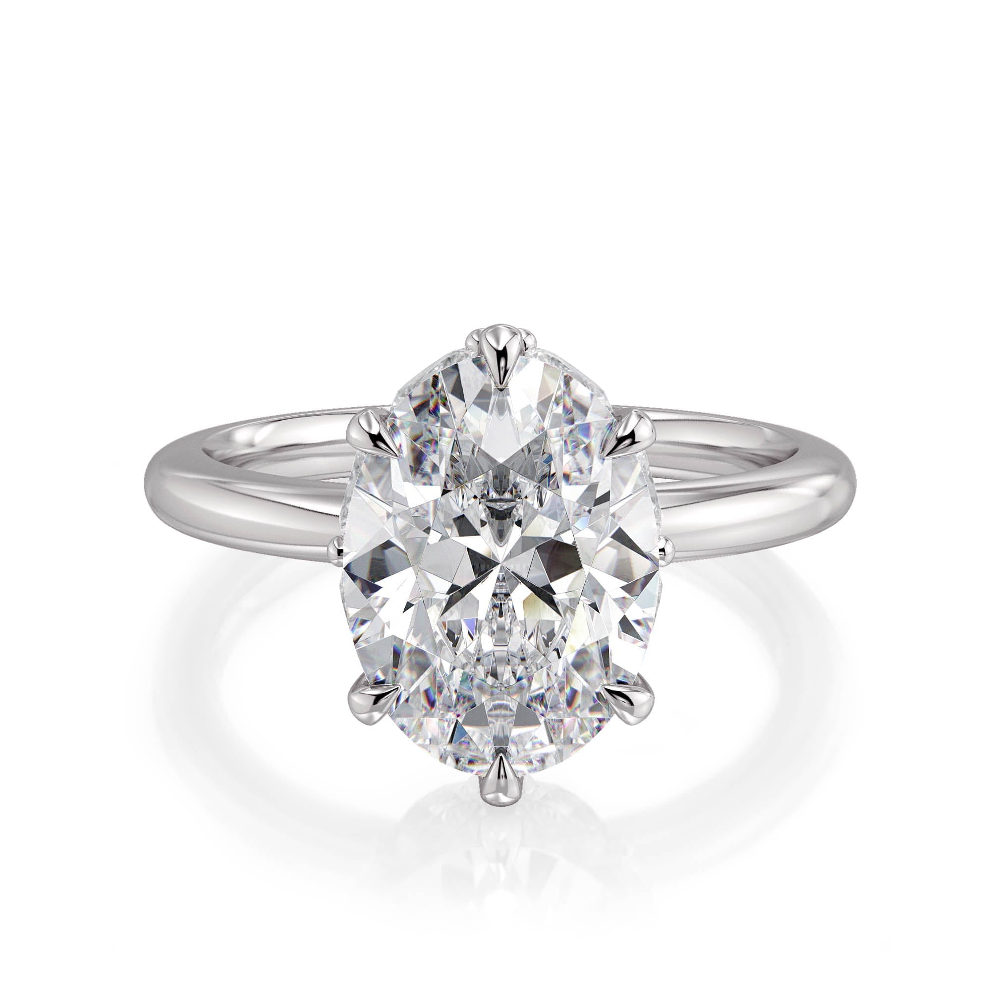 MICHAEL M Engagement Rings Platinum Monarch Oval Not-So-Hidden-Halo IR834-3.07OV