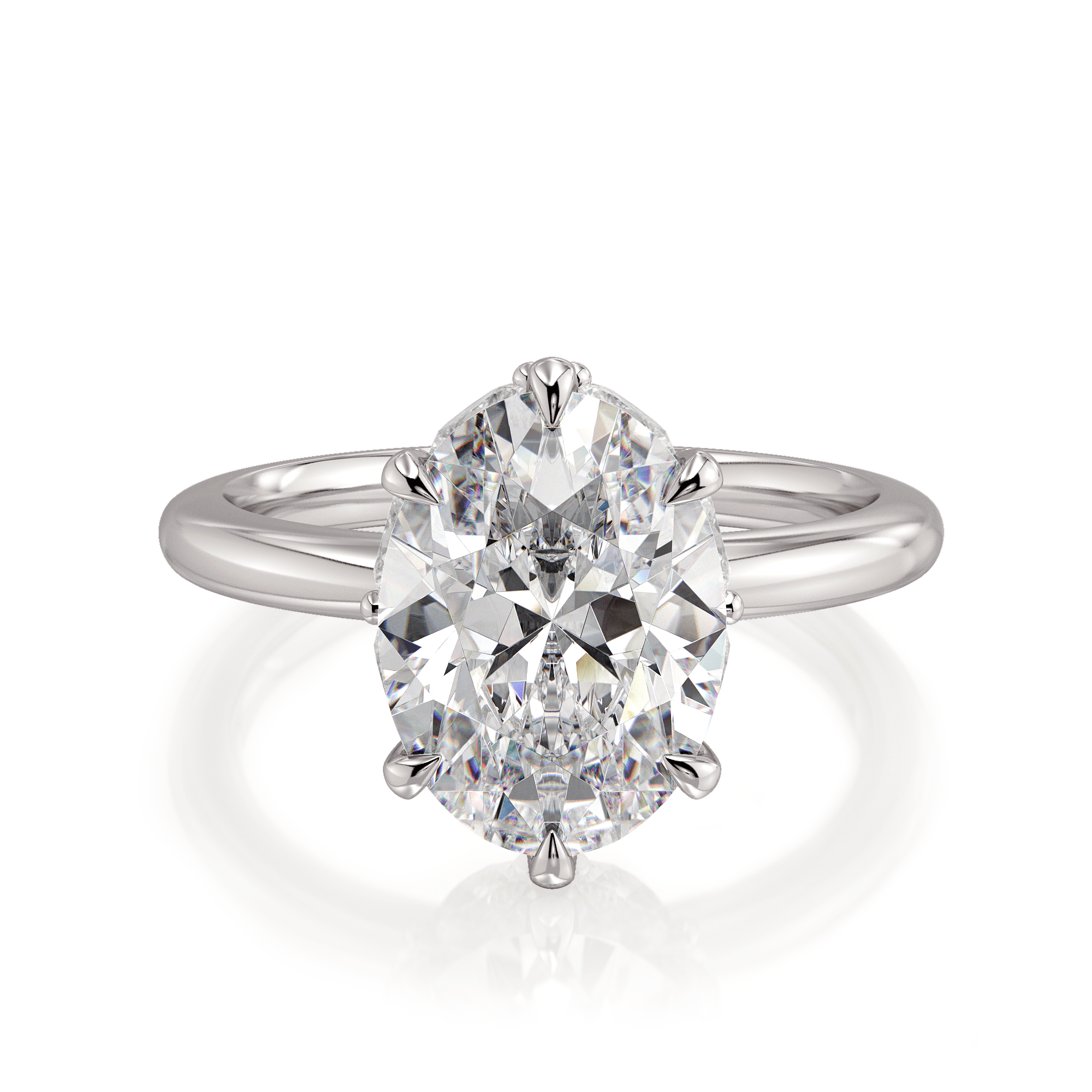 MICHAEL M Engagement Rings Platinum Monarch R834-3 Oval R834-3-OV-PL