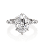 MICHAEL M Engagement Rings Platinum Monarch R837-3 Oval R837-3-OV-PL