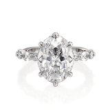 MICHAEL M Engagement Rings Platinum Monarch R837-3 Oval R837-3-OV-PL