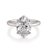 MICHAEL M Engagement Rings Platinum Need CTW side stones/GIA  Monarch Oval Monarch Round Not-So-Hidden-Halo IR834-3.07OV