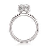 MICHAEL M Engagement Rings Platinum Need CTW side stones/GIA  Monarch Oval Monarch Round Not-So-Hidden-Halo IR834-3.07OV