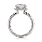 MICHAEL M Engagement Rings Platinum Need CTW side stones/GIA Monarch Round Not-So-Hidden-Halo IR836-3.65RD