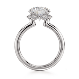 MICHAEL M Engagement Rings Platinum Need CTW side stones/GIA Monarch Round Not-So-Hidden-Halo IR836-3.65RD