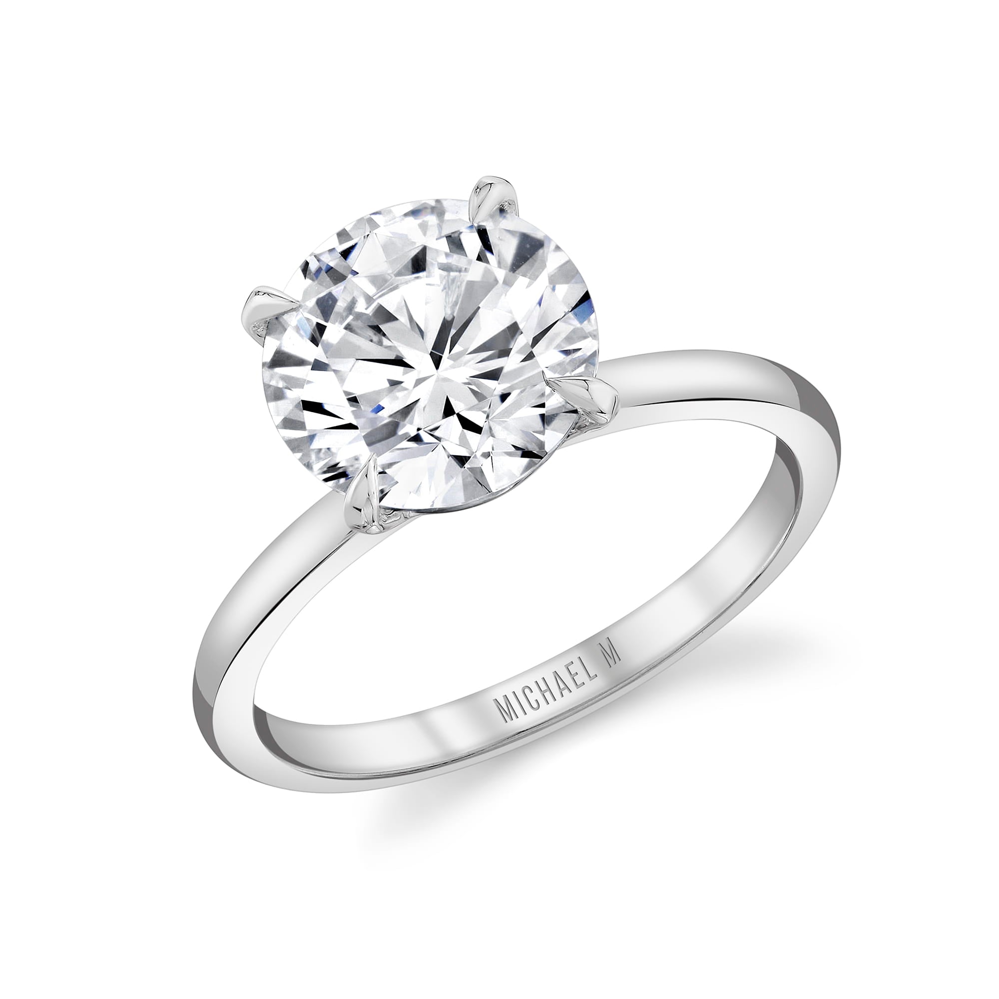 MICHAEL M Engagement Rings Solitaire R706 High Polished