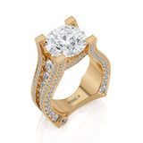 MICHAEL M Engagement Rings Strada Round Triple Row