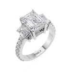MICHAEL M Engagement Rings Trinity Emerald Three-Stone