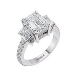 MICHAEL M Engagement Rings Trinity Emerald Three-Stone