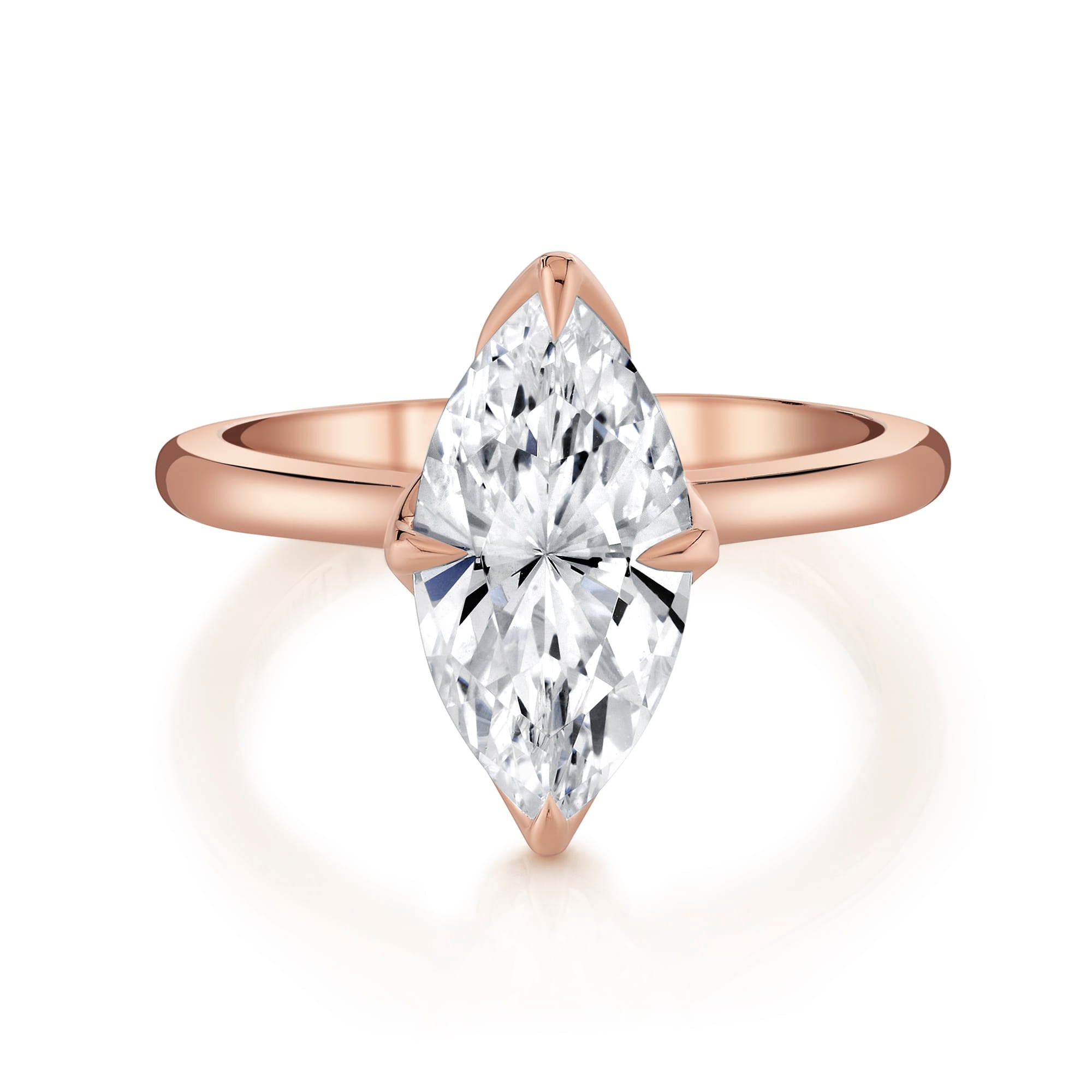MICHAEL M Engagement Rings Tulip R849 High Polished